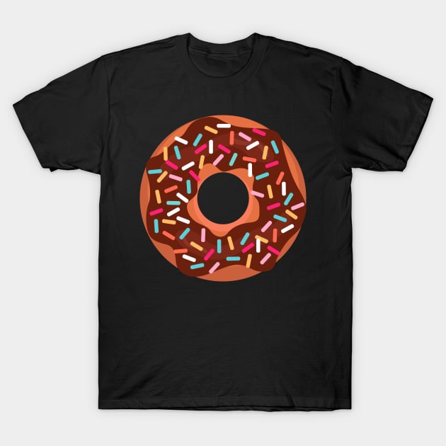 Chocolate donut with sprinkles T-Shirt by MickeyEdwards